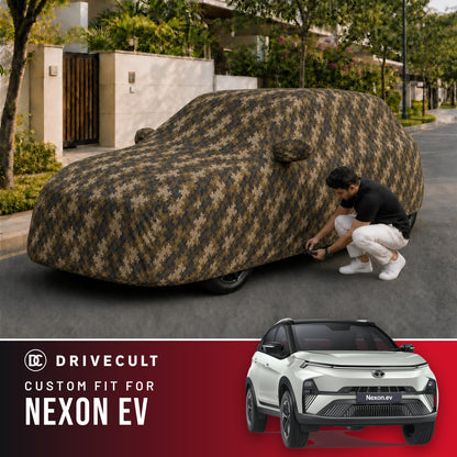Tata Nexon EV DriveCult Phantom custom-fit waterproof car body cover