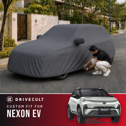 Tata Nexon EV DriveCult Titan custom-fit waterproof car body cover