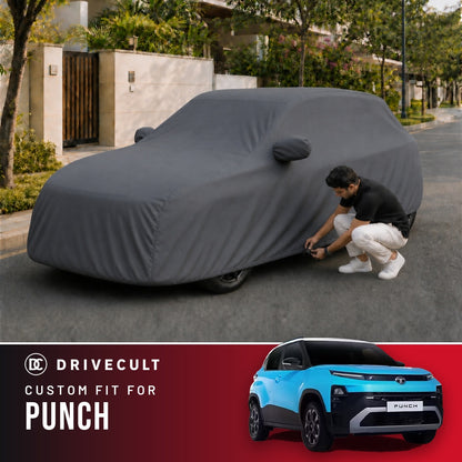 Tata Punch DriveCult Titan custom-fit waterproof car body cover
