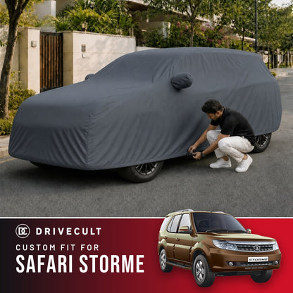 Tata Safari Storme DriveCult Titan custom-fit waterproof car body cover