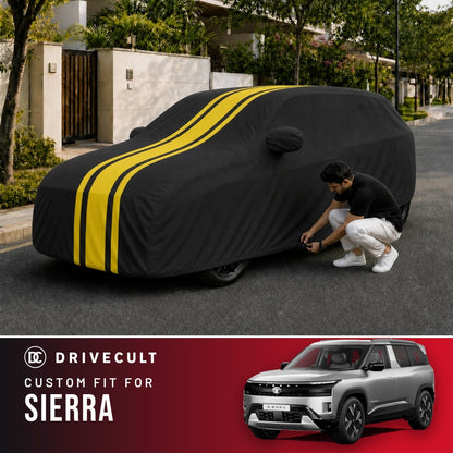 Tata Sierra DriveCult Blaze custom-fit waterproof car body cover
