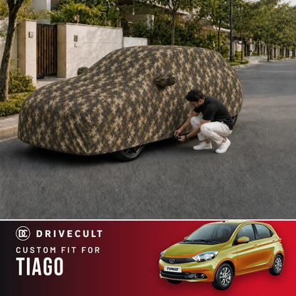 Tata Tiago DriveCult Phantom custom-fit waterproof car body cover