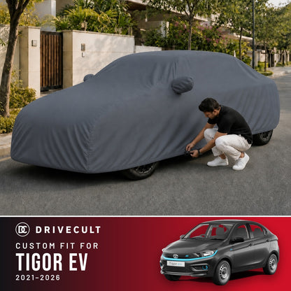 Tata Tigor EV 2021-2026 DriveCult Titan custom-fit waterproof car body cover