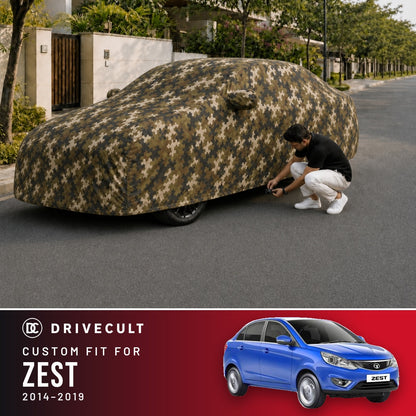 Tata Zest 2014-2019 DriveCult Phantom custom-fit waterproof car body cover