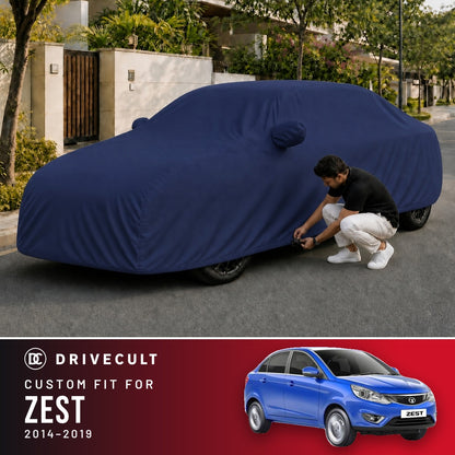 Tata Zest 2014-2019 DriveCult Storm custom-fit waterproof car body cover