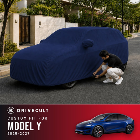 Tesla Model Y 2025-2027 DriveCult Storm custom-fit waterproof car body cover