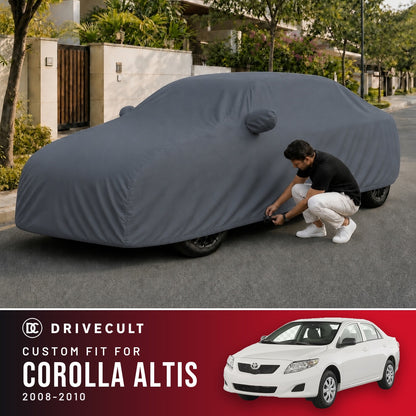 Toyota Corolla Altis 2008-2010 DriveCult Titan custom-fit waterproof car body cover