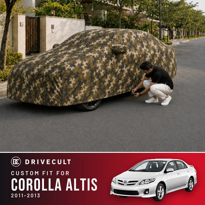 Toyota Corolla Altis 2011-2013 DriveCult Phantom custom-fit waterproof car body cover