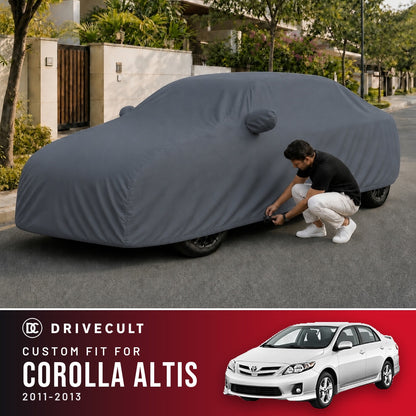 Toyota Corolla Altis 2011-2013 DriveCult Titan custom-fit waterproof car body cover