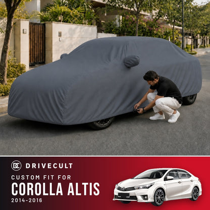Toyota Corolla Altis 2014-2016 DriveCult Titan custom-fit waterproof car body cover