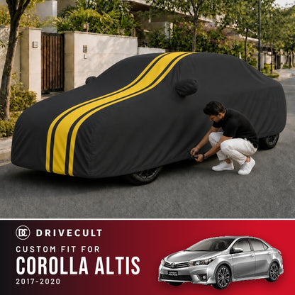 Toyota Corolla Altis 2017-2020 DriveCult Blaze custom-fit waterproof car body cover