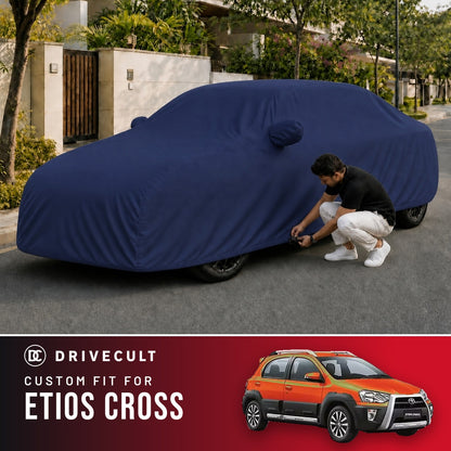 Toyota Etios cross DriveCult Storm custom-fit waterproof car body cover
