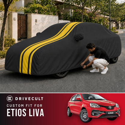 Toyota Etios Liva DriveCult Blaze custom-fit waterproof car body cover