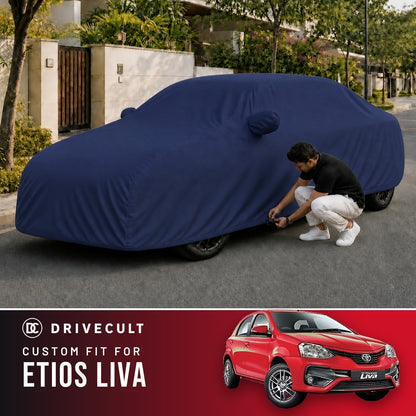 Toyota Etios Liva DriveCult Storm custom-fit waterproof car body cover
