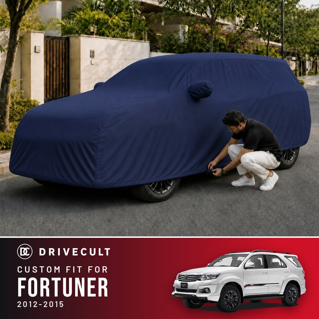 Toyota Fortuner 2012-2015 DriveCult Storm custom-fit waterproof car body cover