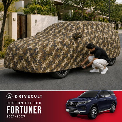 Toyota Fortuner 2021-2023 DriveCult Phantom custom-fit waterproof car body cover