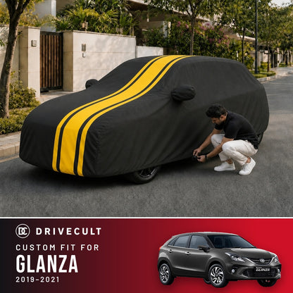 Toyota Glanza 2019-2021 DriveCult Blaze custom-fit waterproof car body cover