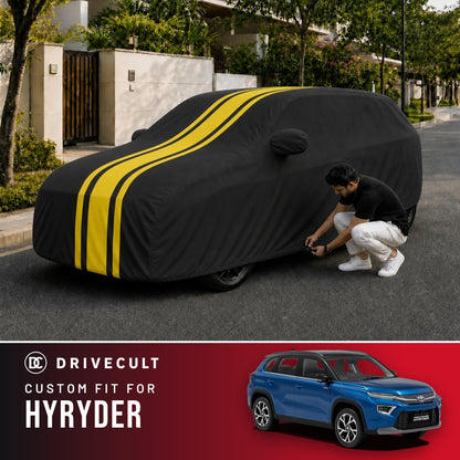 Toyota Hyryder DriveCult Blaze custom-fit waterproof car body cover