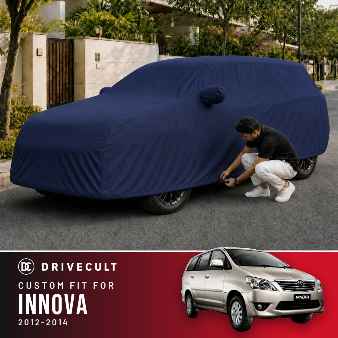Toyota Innova 2012-2014 DriveCult Storm custom-fit waterproof car body cover