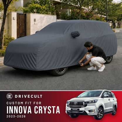 Toyota Innova Crysta 2023-2026 DriveCult Titan custom-fit waterproof car body cover
