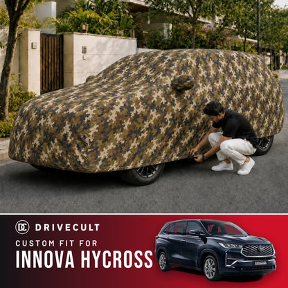 Toyota Innova Hycross DriveCult Phantom custom-fit waterproof car body cover