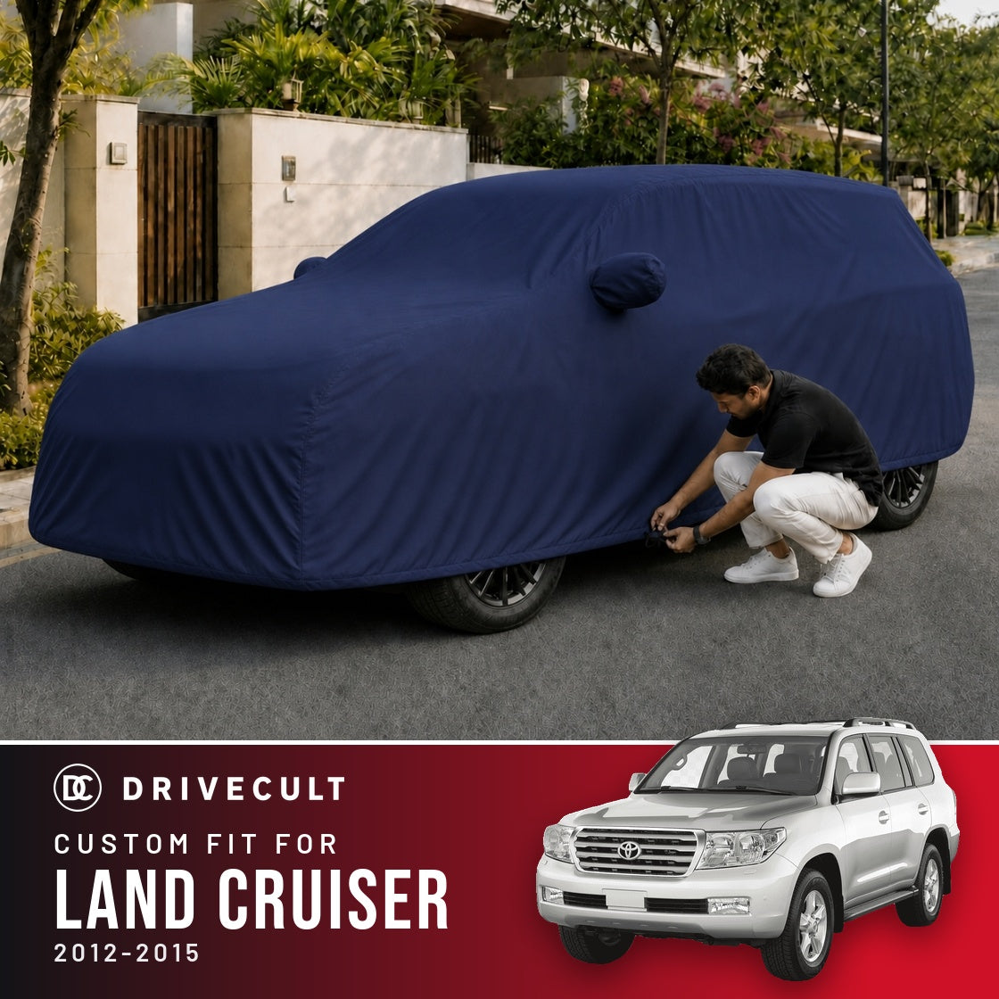 Toyota Land Cruiser 2012-2015 DriveCult Storm custom-fit waterproof car body cover