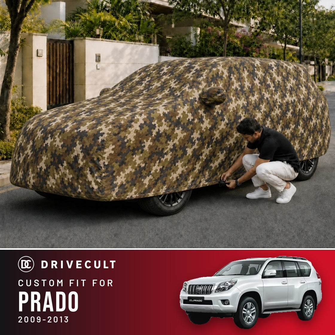 Toyota Prado 2009-2013 DriveCult Phantom custom-fit waterproof car body cover