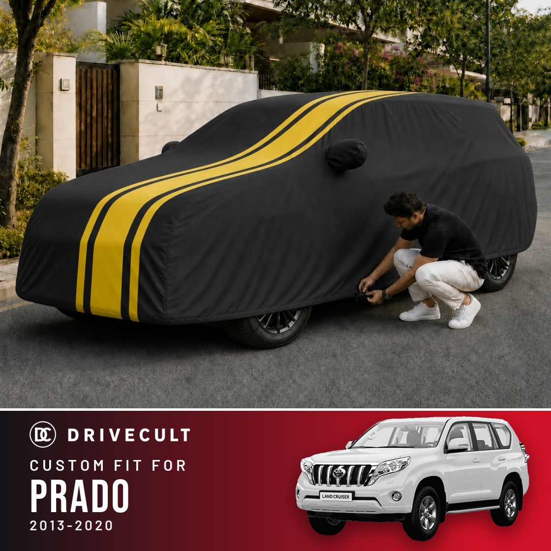 Toyota Prado 2013-2020 DriveCult Blaze custom-fit waterproof car body cover