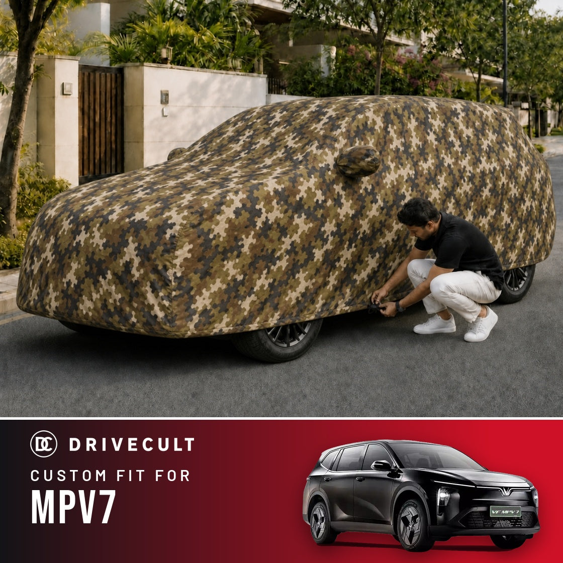 VinFast MPV7 DriveCult Phantom custom-fit waterproof car body cover