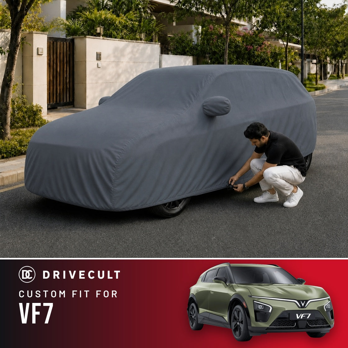 VinFast VF7 DriveCult Titan custom-fit waterproof car body cover