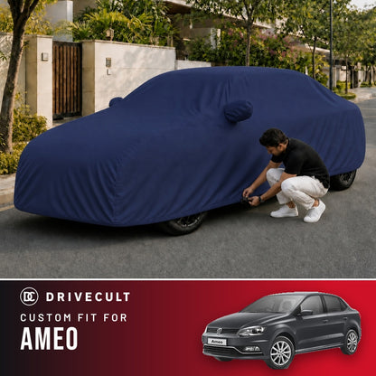 Volkswagen Ameo DriveCult Storm custom-fit waterproof car body cover