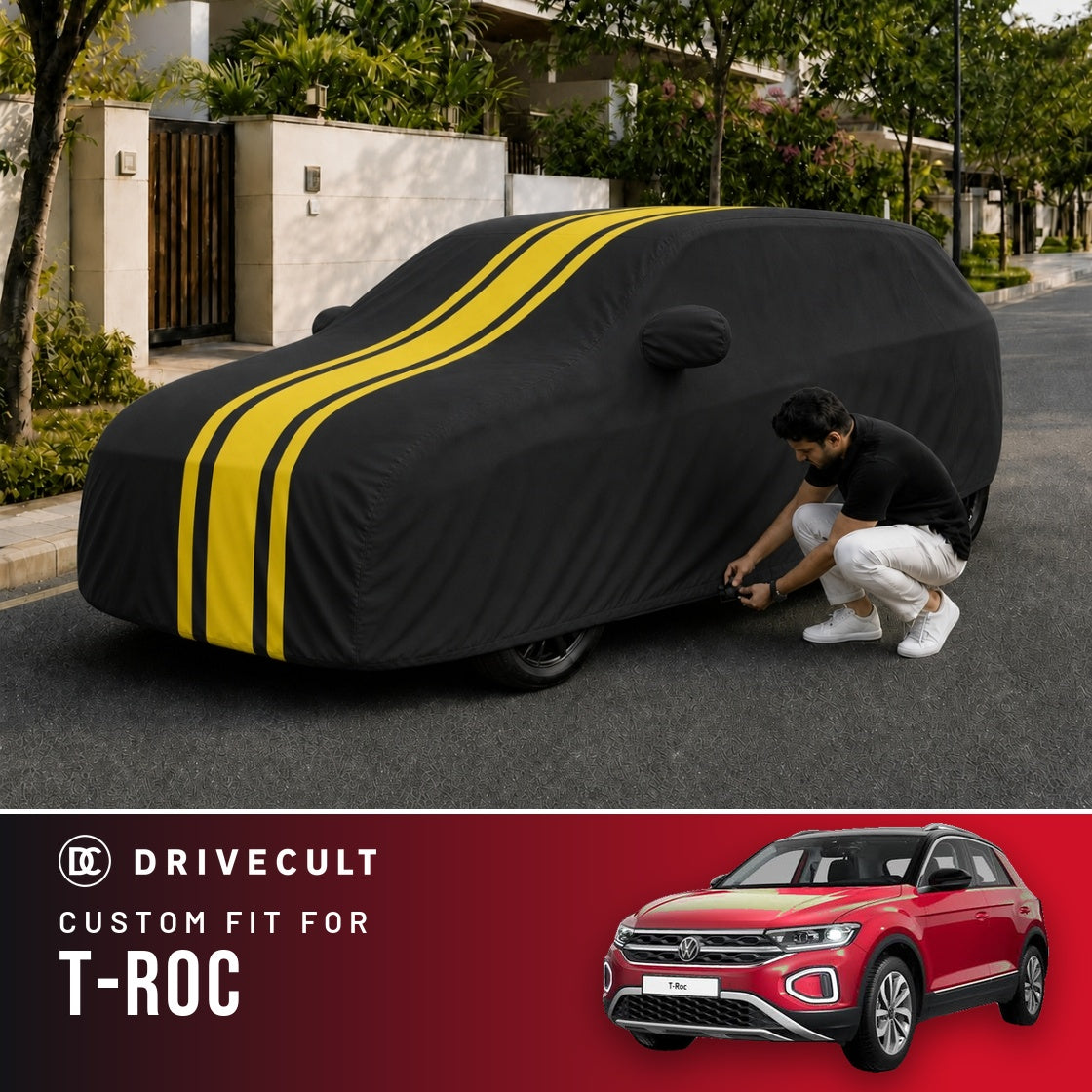 Volkswagen T-Roc DriveCult Blaze custom-fit waterproof car body cover