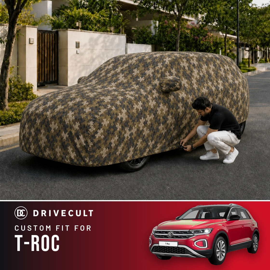 Volkswagen T-Roc DriveCult Phantom custom-fit waterproof car body cover