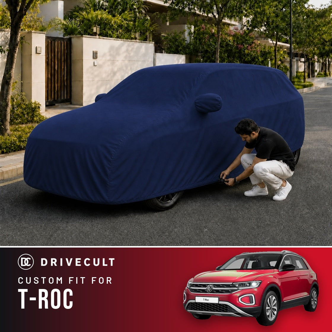 Volkswagen T-Roc DriveCult Storm custom-fit waterproof car body cover