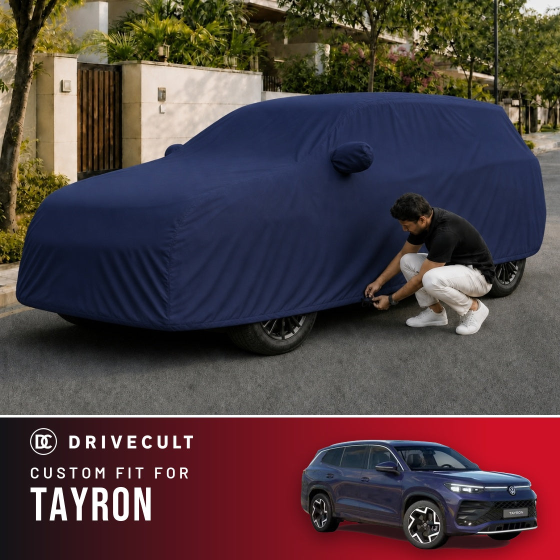 Volkswagen Tayron DriveCult Storm custom-fit waterproof car body cover