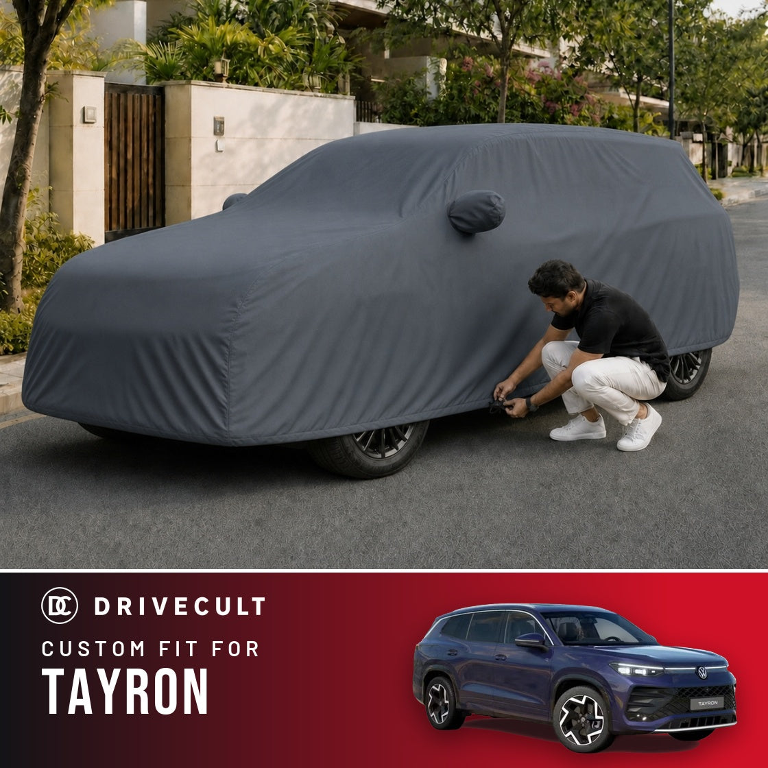 Volkswagen Tayron DriveCult Titan custom-fit waterproof car body cover
