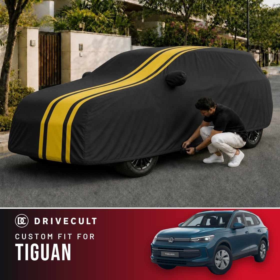Volkswagen Tiguan DriveCult Blaze custom-fit waterproof car body cover