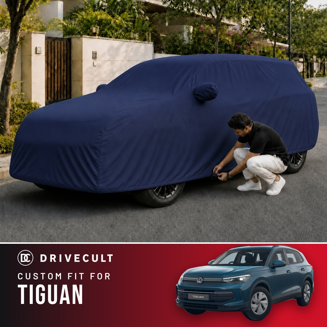 Volkswagen Tiguan DriveCult Storm custom-fit waterproof car body cover