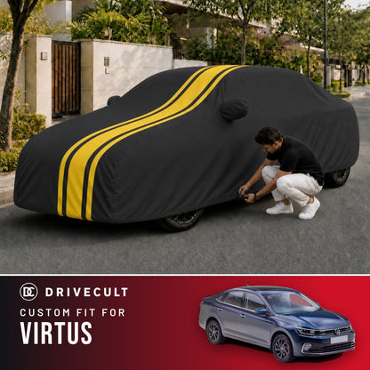 Volkswagen Virtus DriveCult Blaze custom-fit waterproof car body cover