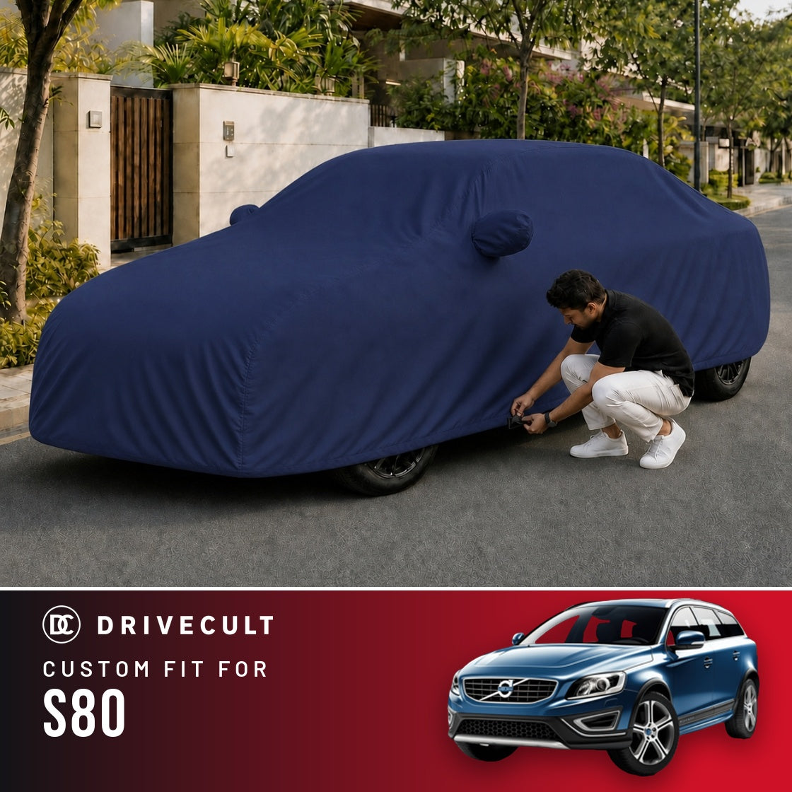 Volvo S80 DriveCult Storm custom-fit waterproof car body cover
