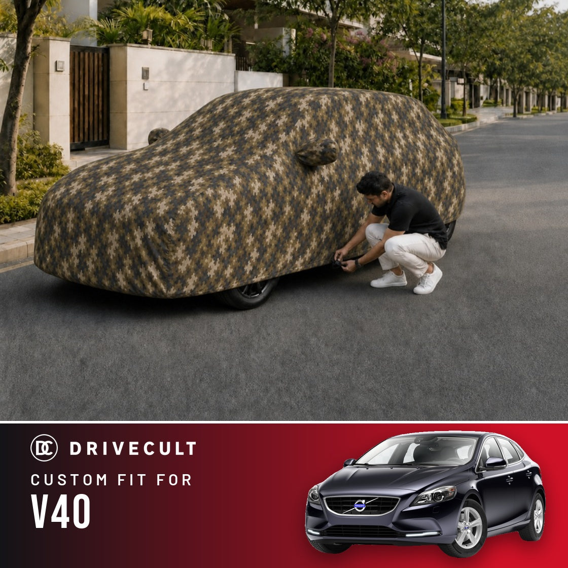 Volvo V40 DriveCult Phantom custom-fit waterproof car body cover