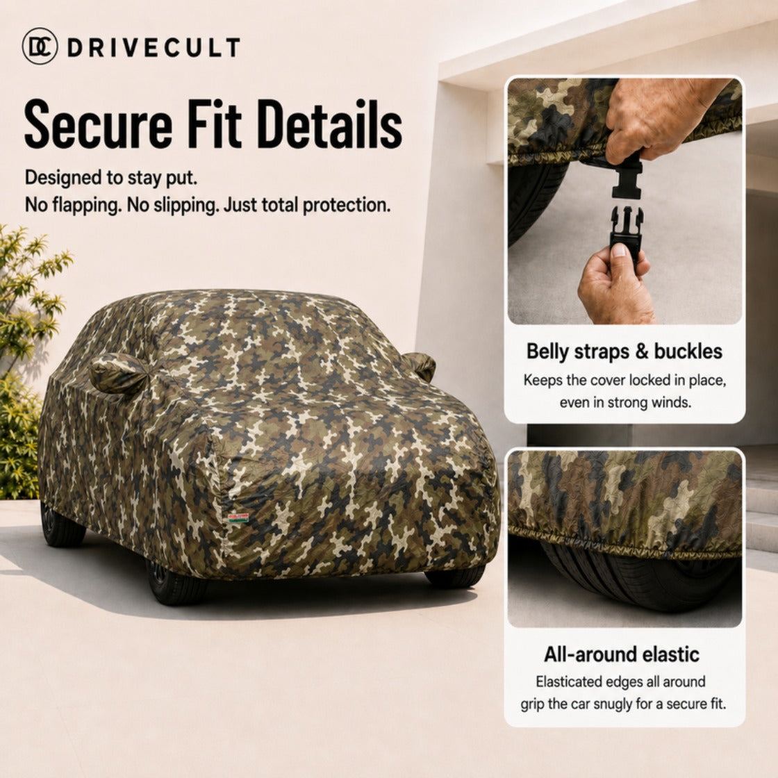 Tata Punch EV Spyro Military body cover