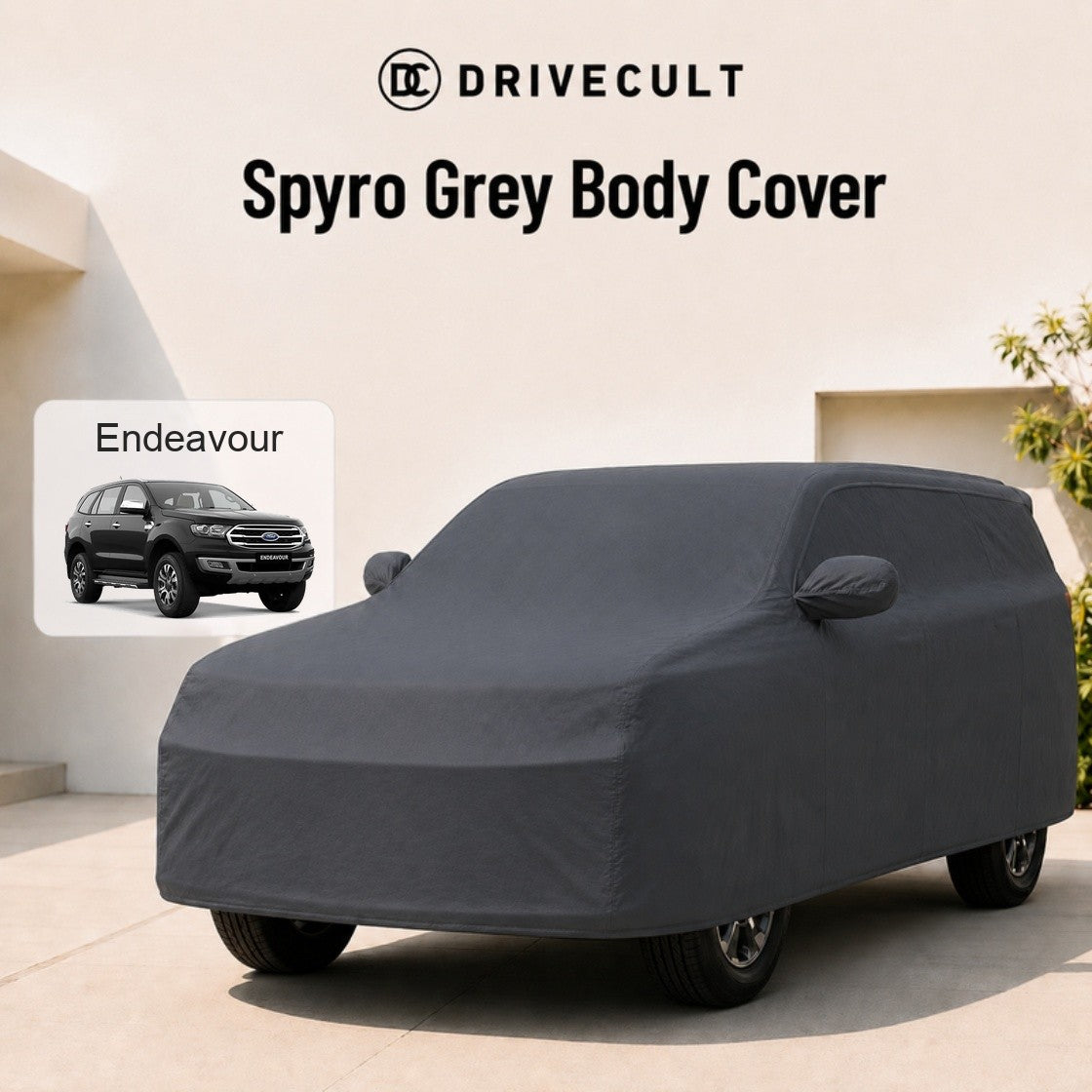 Ford Endeavour Body Cover · 2016–2022 Spyro Grey body cover