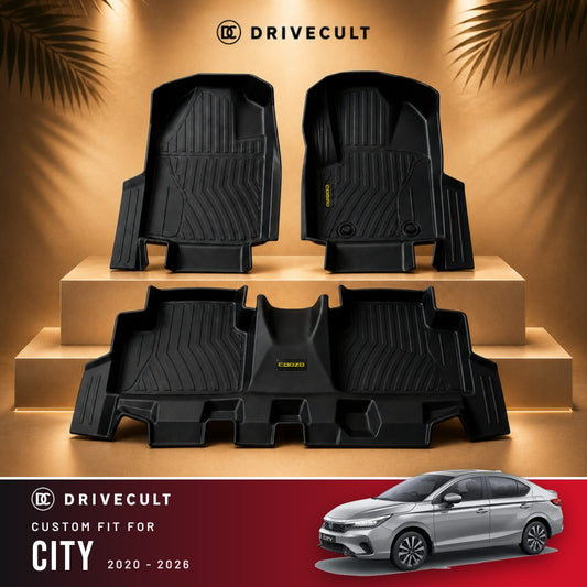 Honda City 2020 - 2026 DriveCult ATM Mats custom-fit TPE floor mats