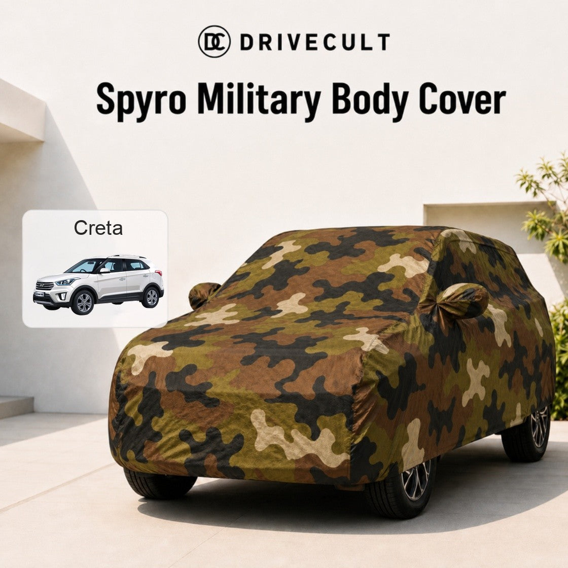 Hyundai Creta Body Cover · 2014–2017 Spyro Military body cover