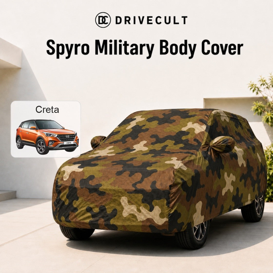 Hyundai Creta Body Cover · 2018–2019 Spyro Military body cover