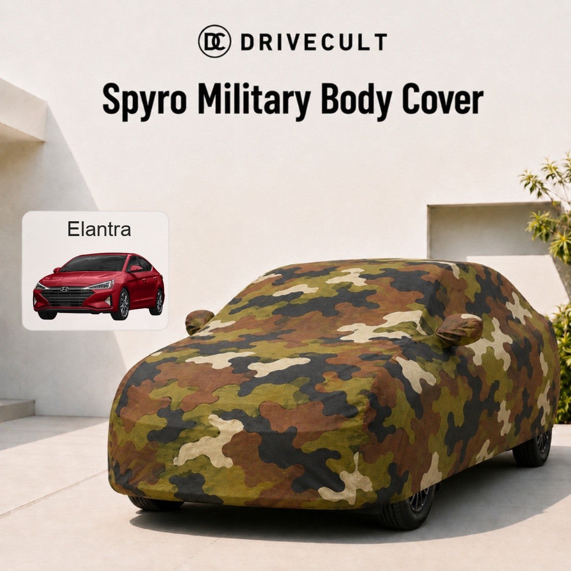 Hyundai Elantra Body Cover · 2017–2019 Spyro Military body cover