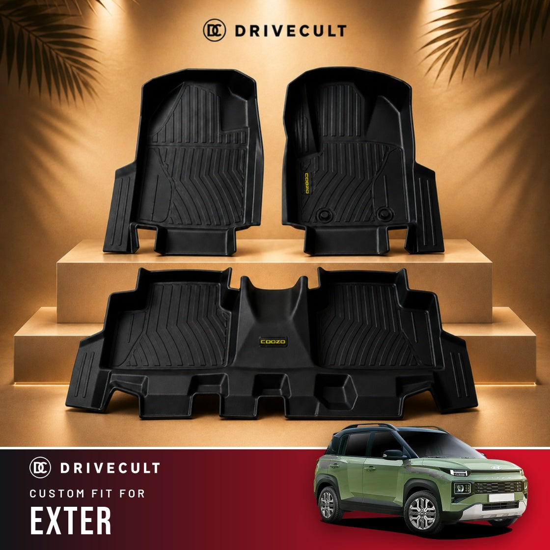 Hyundai Exter DriveCult ATM Mats custom-fit TPE floor mats