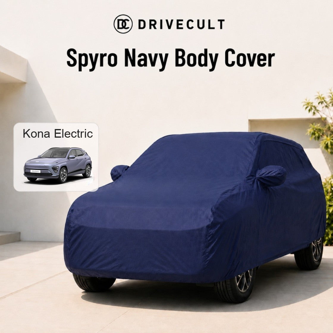 Hyundai Kona Electric Body Cover Spyro Navy body cover
