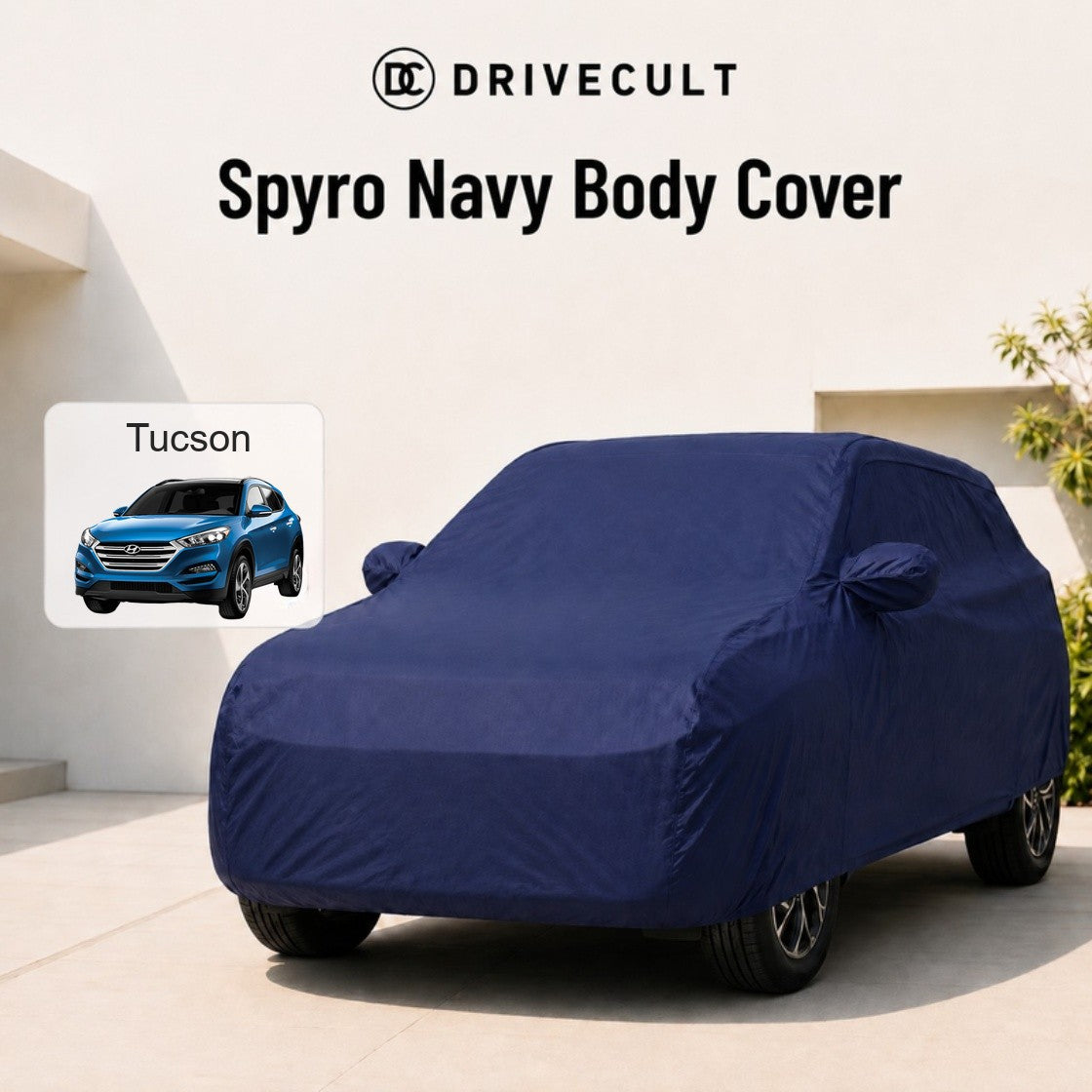 Hyundai Tucson Body Cover · 2017–2021 Spyro Navy body cover